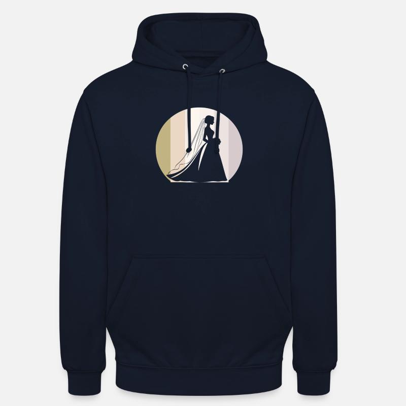 Robe de mariée Mariage - Sweat-shirt à capuche unisexe - marine