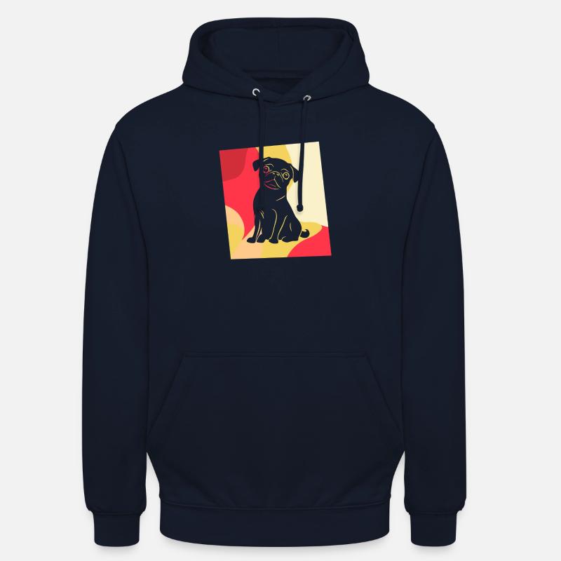 Carlin Chiot Bouledogue - Sweat-shirt à capuche unisexe - marine