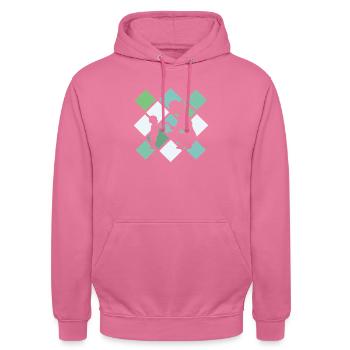 Kindermaedchen Nachtbabysitter Betreuung - Unisex Hoodie - Pink - Vorne - Alina (178cm) & Michal (187cm)