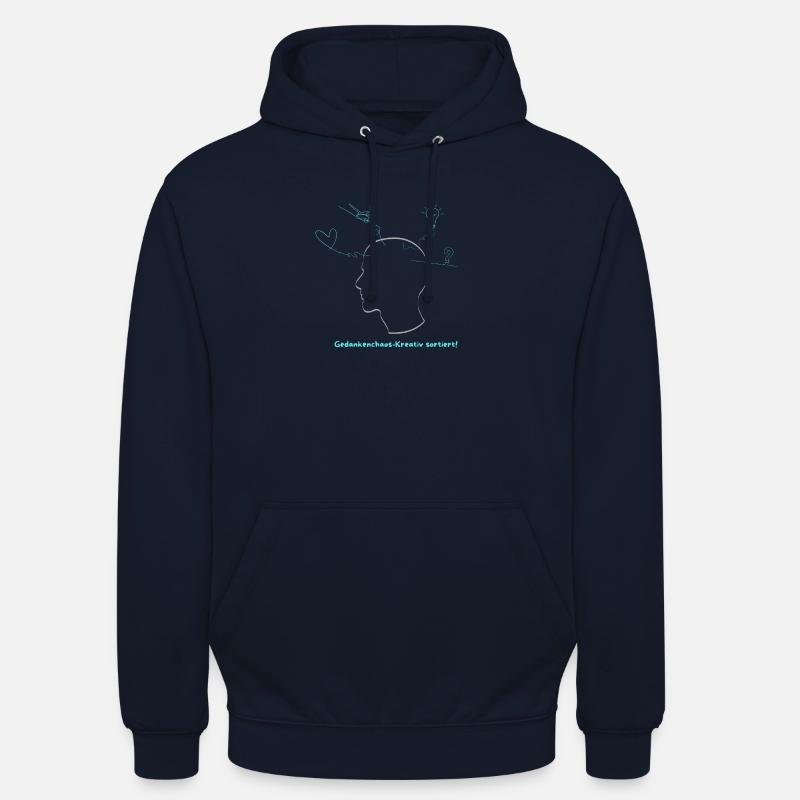 Chaos of Thoughts – Creatively Sorted - Unisex Hoodie - navy