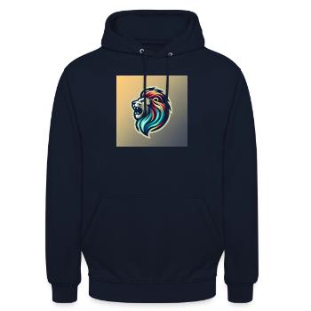 Colored lion with style - Unisex Hoodie - navy - Front - Alina (178cm) & Michal (187cm)