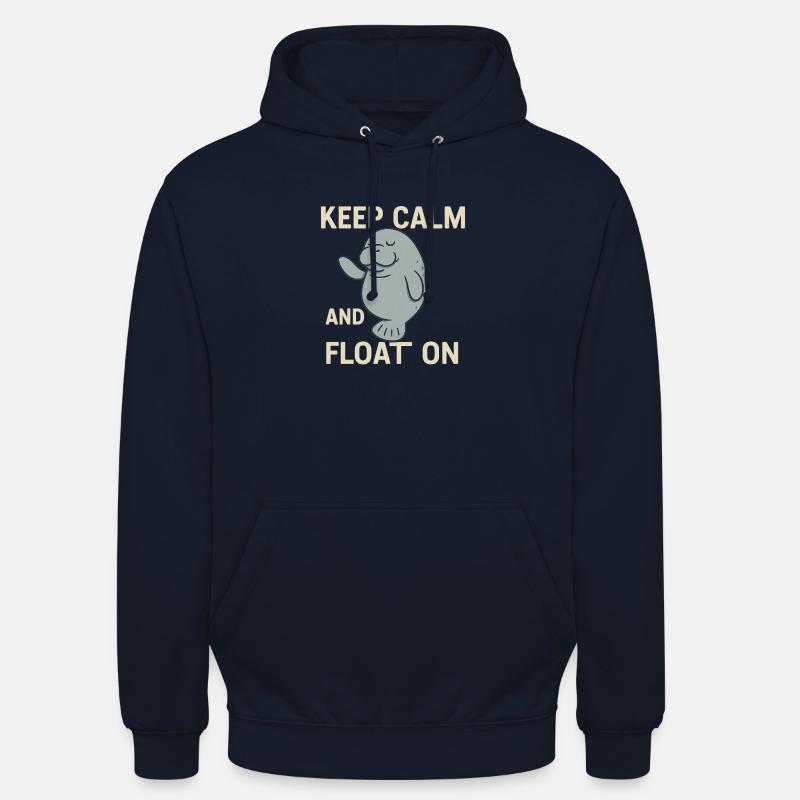 Manatee - keep calm - Unisex Hoodie - Navy