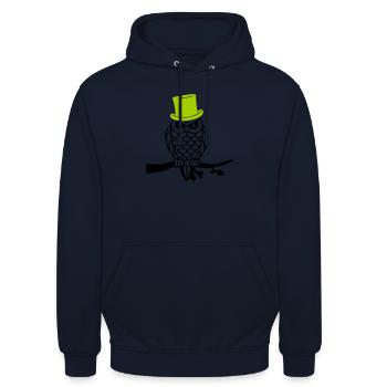 owl sir - Unisex Hoodie - Navy - Vorne - Alina (178cm) & Michal (187cm)