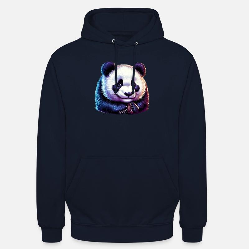 Panda - Sweat-shirt à capuche unisexe - marine
