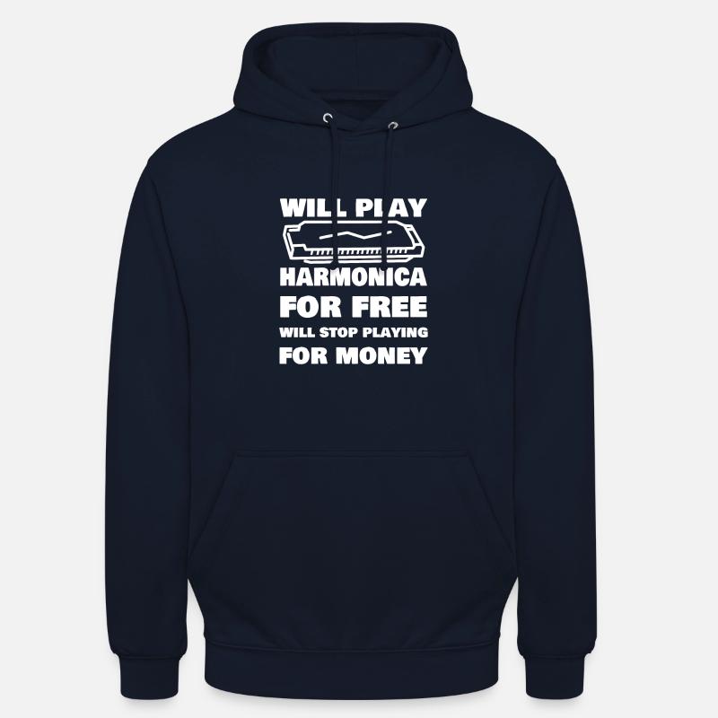 Funny Harmonica Saying Harmonica Player - Unisex Hoodie - Navy