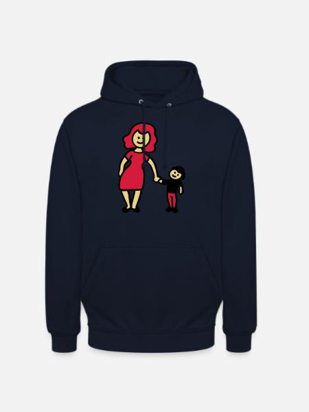 Mutter / Oma + Kind 3 - Unisex Hoodie - Navy