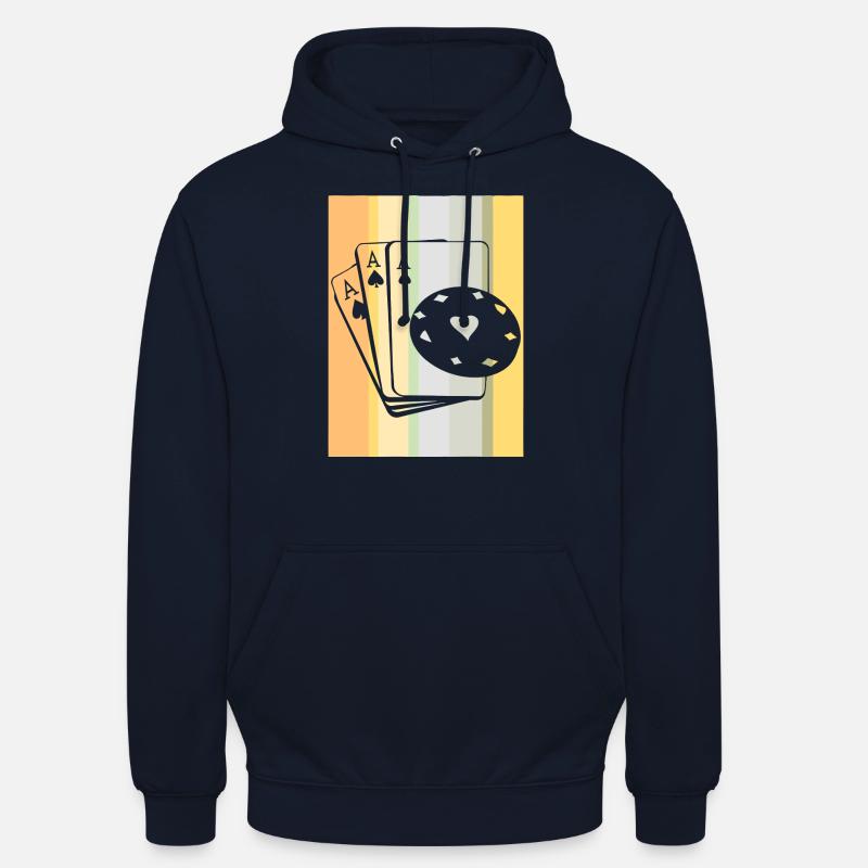 Jetons de poker Stack - Sweat-shirt à capuche unisexe - marine