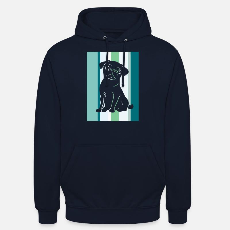 Chien Koeter - Sweat-shirt à capuche unisexe - marine