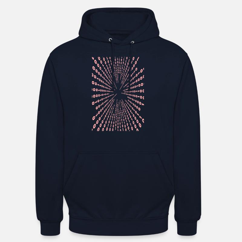 Binary code (pink) - Unisex Hoodie - navy