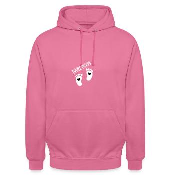 Schwangerschaft - Unisex Hoodie - Pink - Vorne - Alina (178cm) & Michal (187cm)