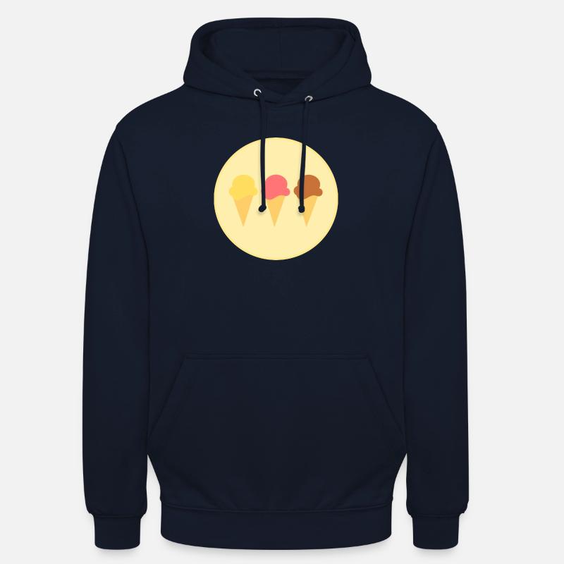 Eis Eiscreme Erdbeereis Vanilleeis Schokoeis - Unisex Hoodie - Navy