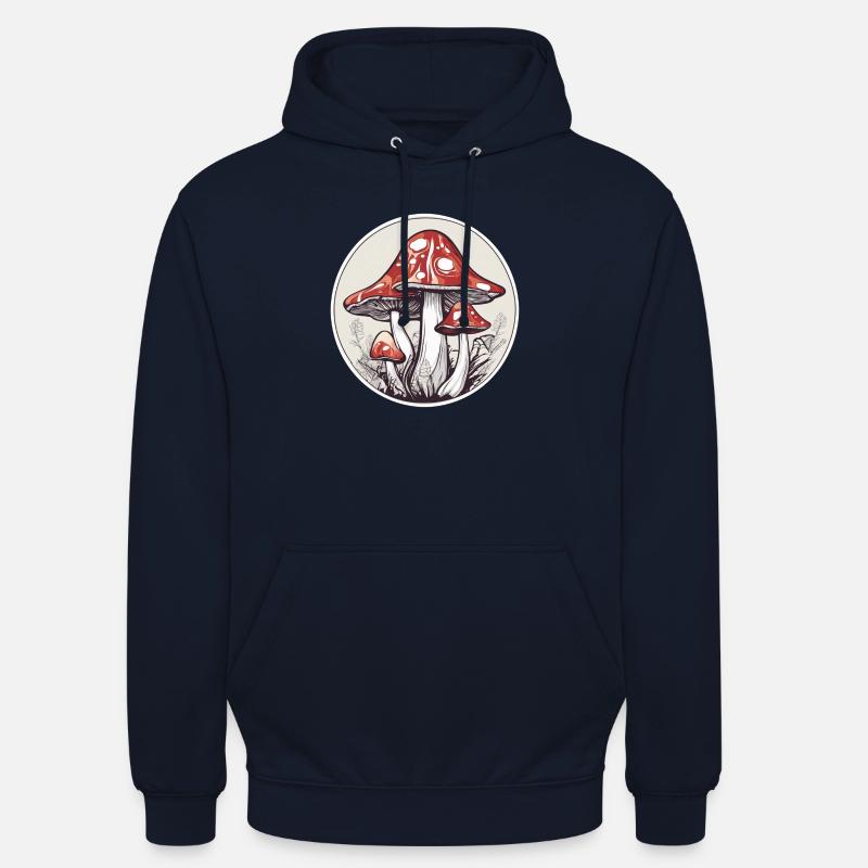 Toadstools / fly agaric - Unisex Hoodie - navy