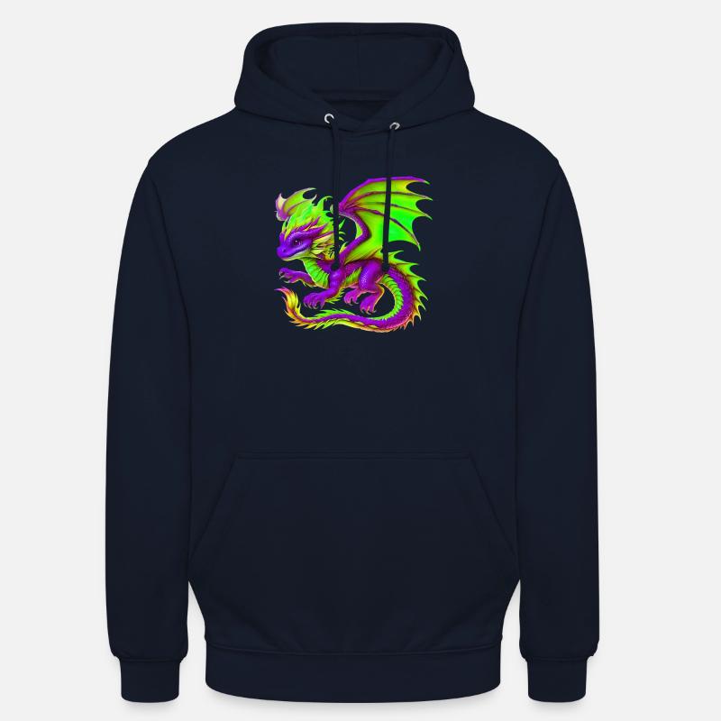 Dragon - Sweat-shirt à capuche unisexe - marine