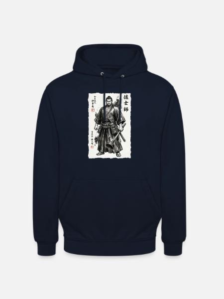 Samurai Handwerker Ukiyo-e Saugnapf Werkzeug - Unisex Hoodie - Navy