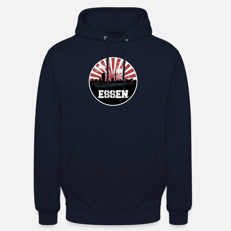 Jeu à domicile Essen Skyline - Sweat-shirt à capuche unisexe - marine