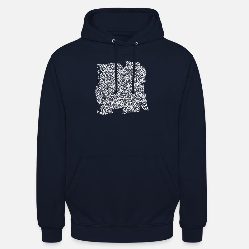turing pattern weiss - Würmchen - Unisex Hoodie - Navy