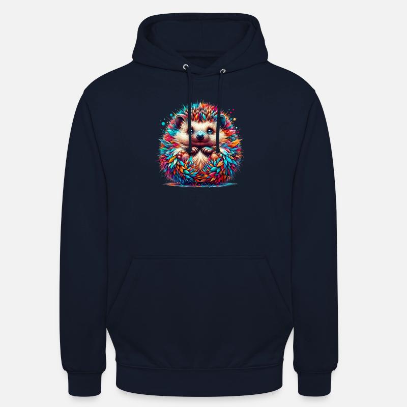 Hérisson - Sweat-shirt à capuche unisexe - marine