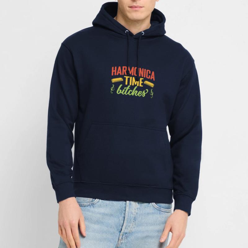 Funny Harmonica Player Time Bitches Harmonica Unisex Hoodie