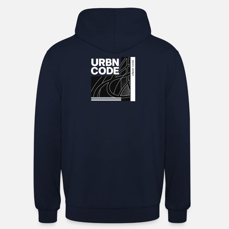 Conception de lignes de code urbain - Sweat-shirt à capuche unisexe - marine