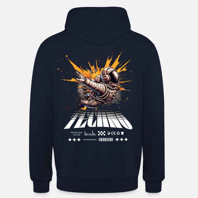 Astronaute en Spray Splash Techno - Sweat-shirt à capuche unisexe - marine