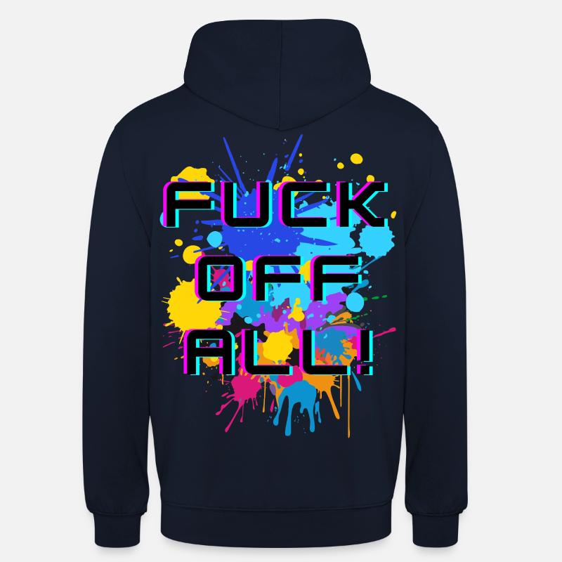 Ausdrucksstarker Text mit einer Explosion von Farben - Unisex Hoodie - Navy