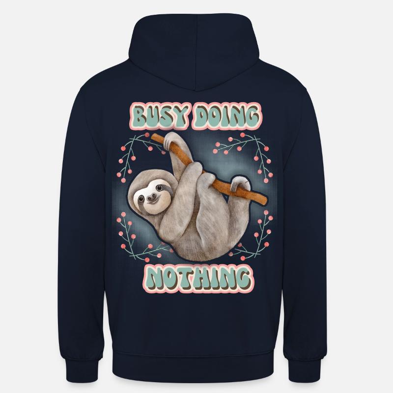 Sloth, Sloth, funny saying Doing-Nothing - Unisex Hoodie - navy