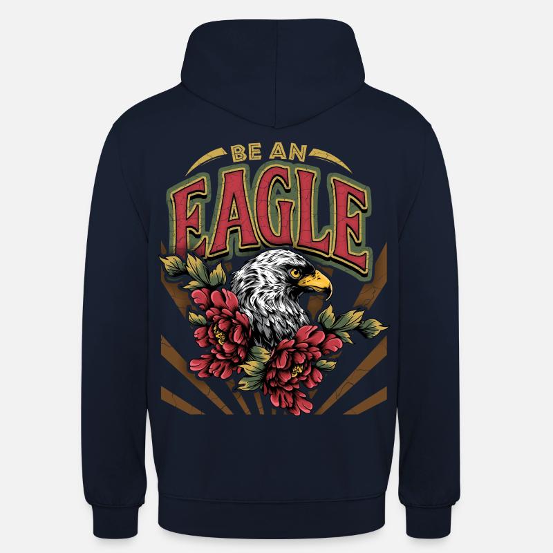 Vintage Eagle, Eagle Eagle, Saying, Be-An-Eagle - Unisex Hoodie - navy
