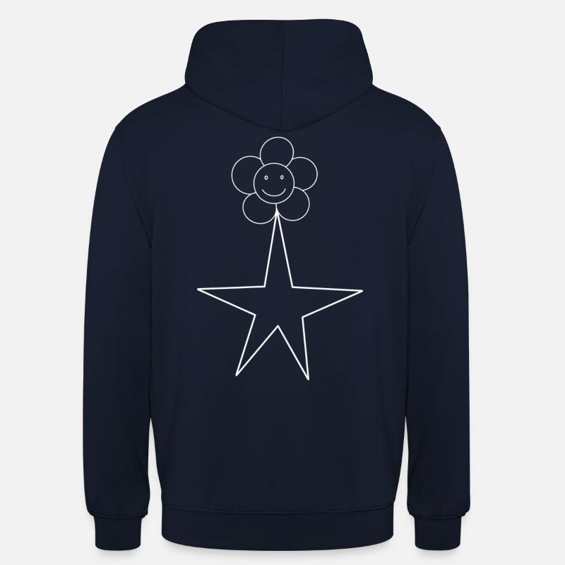 Étoile de fleur - Sweat-shirt à capuche unisexe - marine