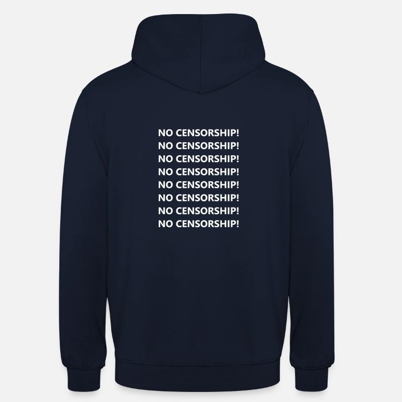PAS DE CENSURE - Sweat-shirt à capuche unisexe - marine