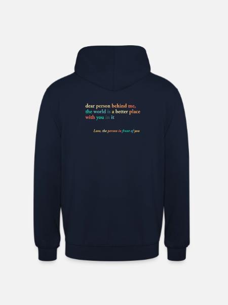 dear person behind me - Unisex Hoodie - Navy