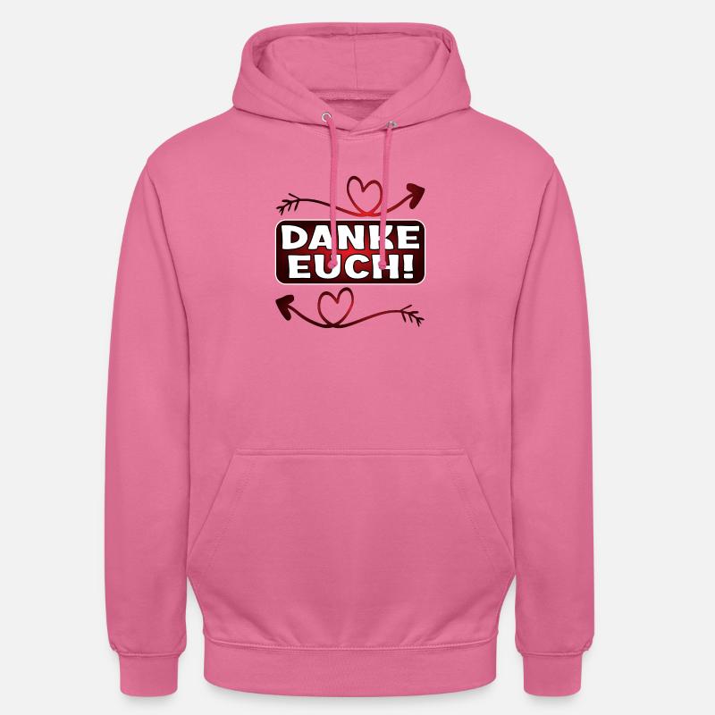 Dankeschön Geschenke - DANKE EUCH SPRÜCHE - Unisex Hoodie - Pink