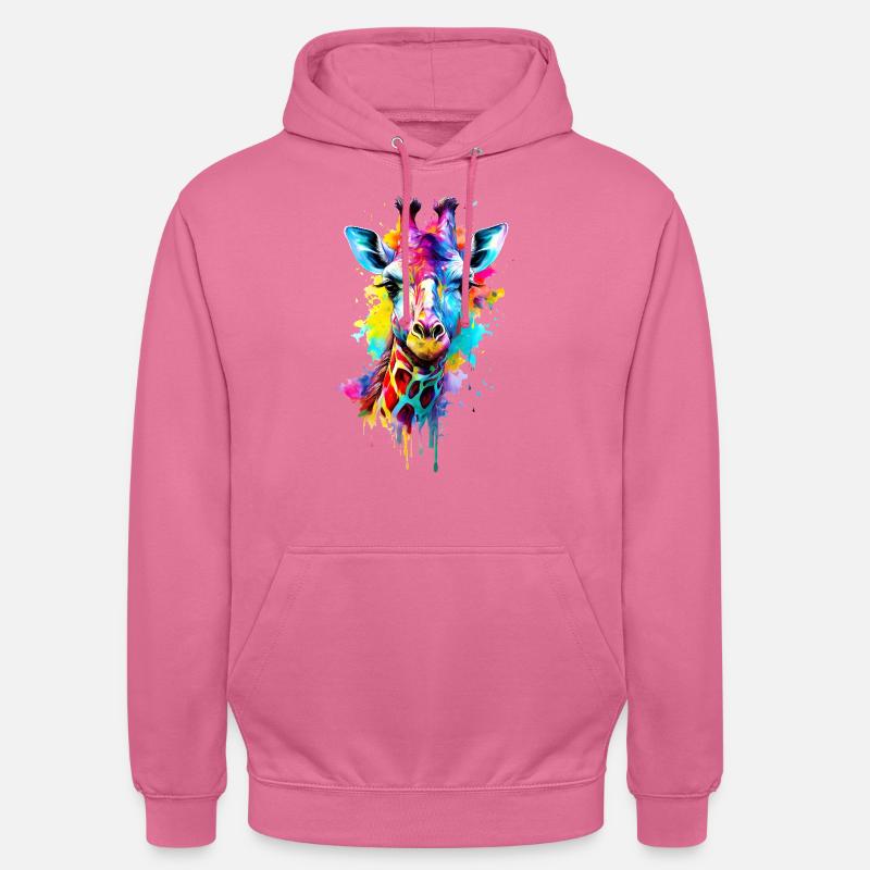 Bemalte Giraffe - Unisex Hoodie - Pink