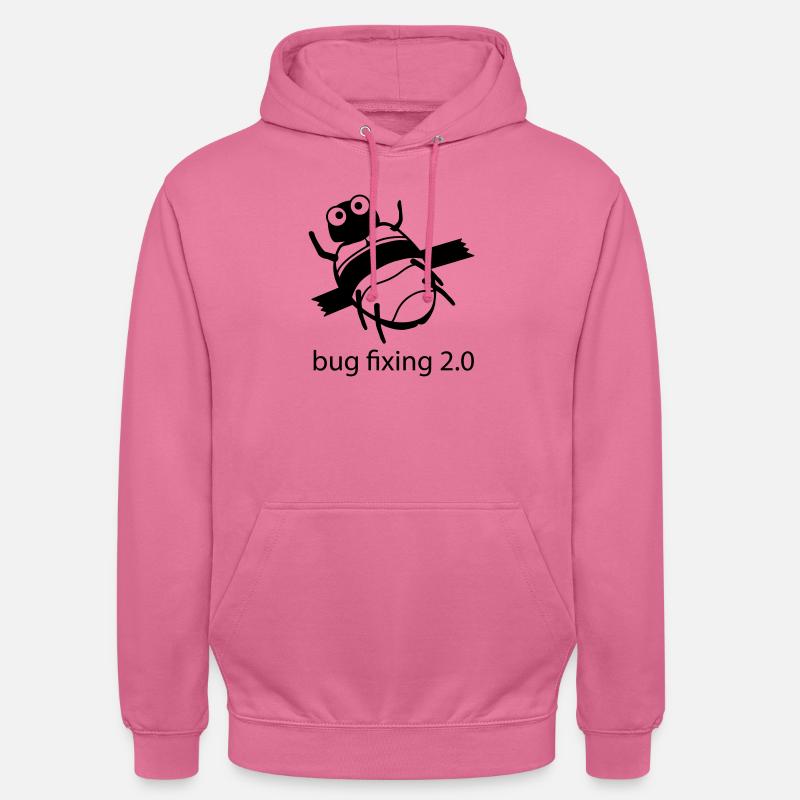 bug fixing einfarbig - Unisex Hoodie - Pink