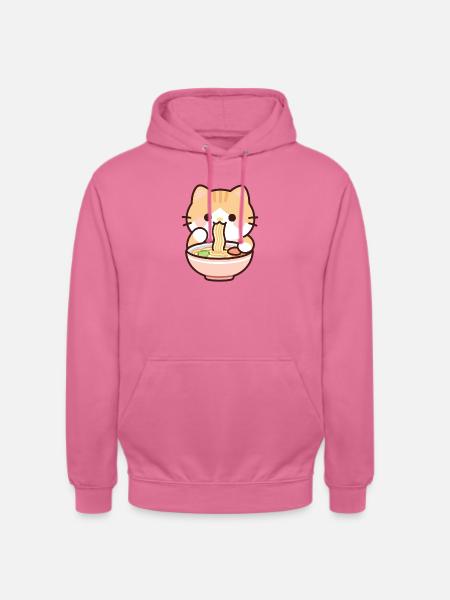 Kawaii Katze Ramen Nudelsuppe Geschenk - Unisex Hoodie - Pink