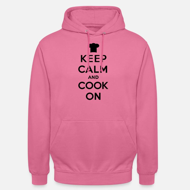 Keep calm and cook on - Sweat-shirt à capuche unisexe - rose