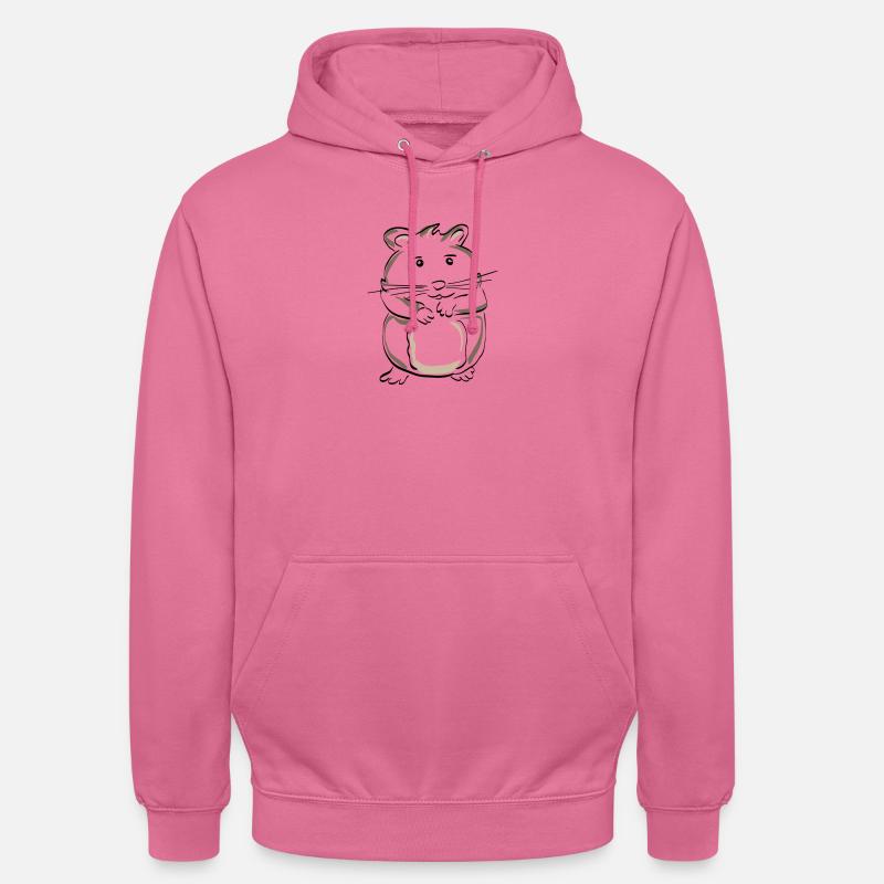 Gezeichneter Hamster - Perfekte Geschenkidee! - Unisex Hoodie - Pink