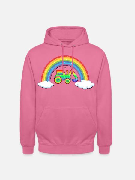 Regenbogen Kinder Bagger - Unisex Hoodie - Pink