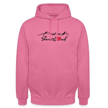Sauerland Sticker - Unisex Hoodie - Pink - Vorne - Alina (178cm) & Michal (187cm)