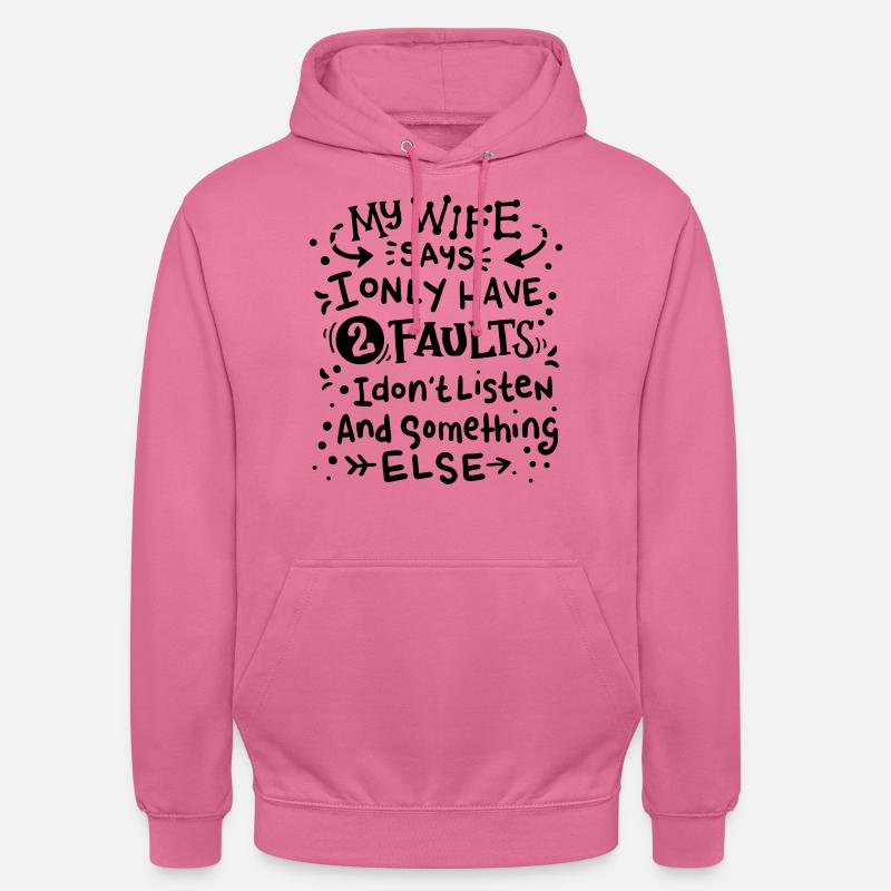 Spaß-Spaß-Ehemann-Sarkasmus-Verhältnis-Ehefrau-Geschenk - Unisex Hoodie - Pink