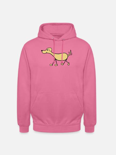 Funny Dog Drawing - Unisex Hoodie - pink