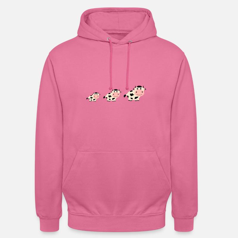 Kuh Kühe Comic - Unisex Hoodie - Pink