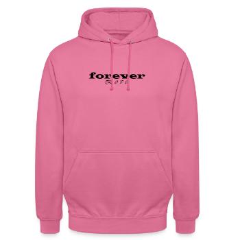 forever love logo yk2 - Unisex Hoodie - Pink - Vorne - Alina (178cm) & Michal (187cm)