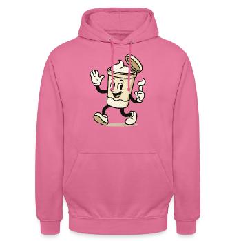 eiscreme becher comic - Unisex Hoodie - Pink - Vorne - Alina (178cm) & Michal (187cm)