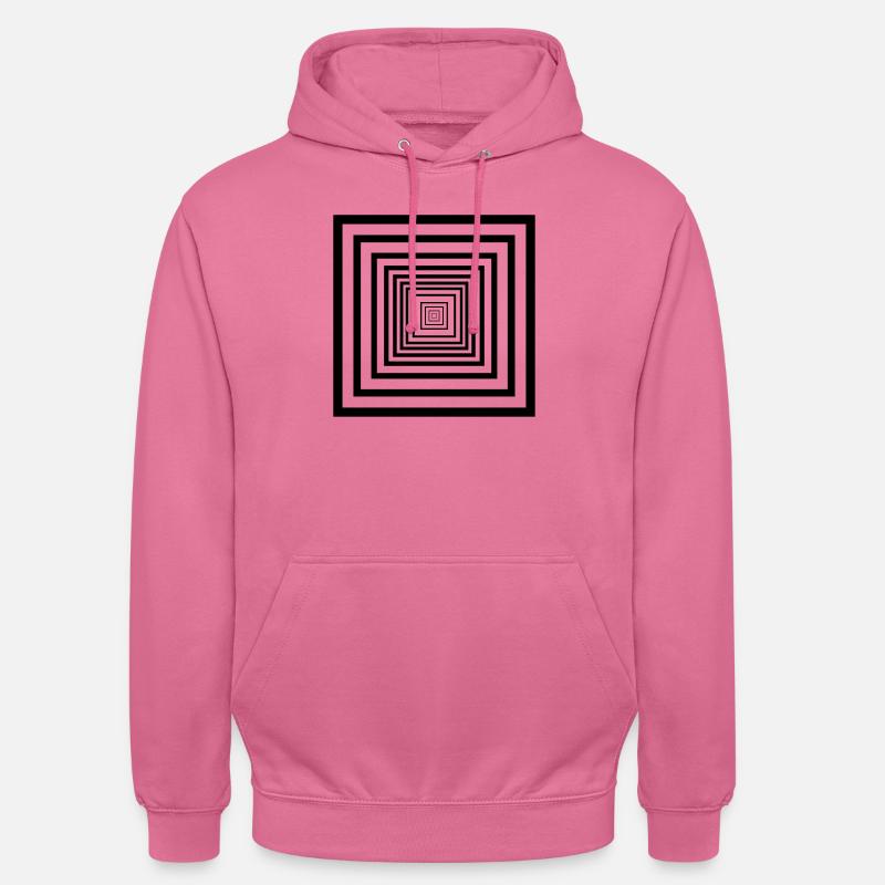 rectangles - Sweat-shirt à capuche unisexe - rose