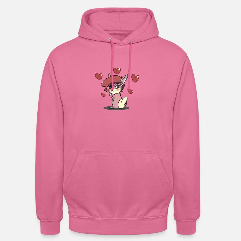 rabbit45 - Sweat-shirt à capuche unisexe - rose