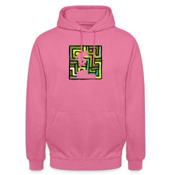 Parkour traceurs obstacle - Unisex Hoodie - pink - Front - Alina (178cm) & Michal (187cm)