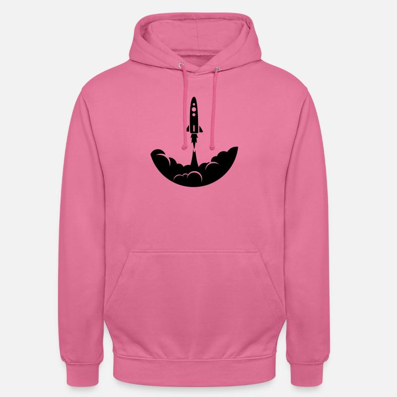 Fusée spatiale - Sweat-shirt à capuche unisexe - rose