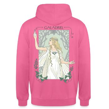Der Herr Der Ringe Motiv Mit Galadriel - Unisex Hoodie - Pink - Hinten - Michal (187cm)