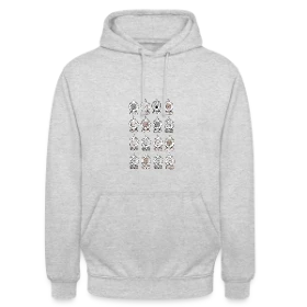 Maquette de Sweat-shirt à capuche unisexe - Le Loup dans la Bergerie à imprimer et personnaliser