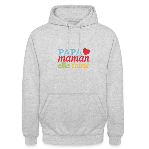 Bébé t'aime : Le message d'amour pour ma moitié - Sweat-shirt à capuche unisexe